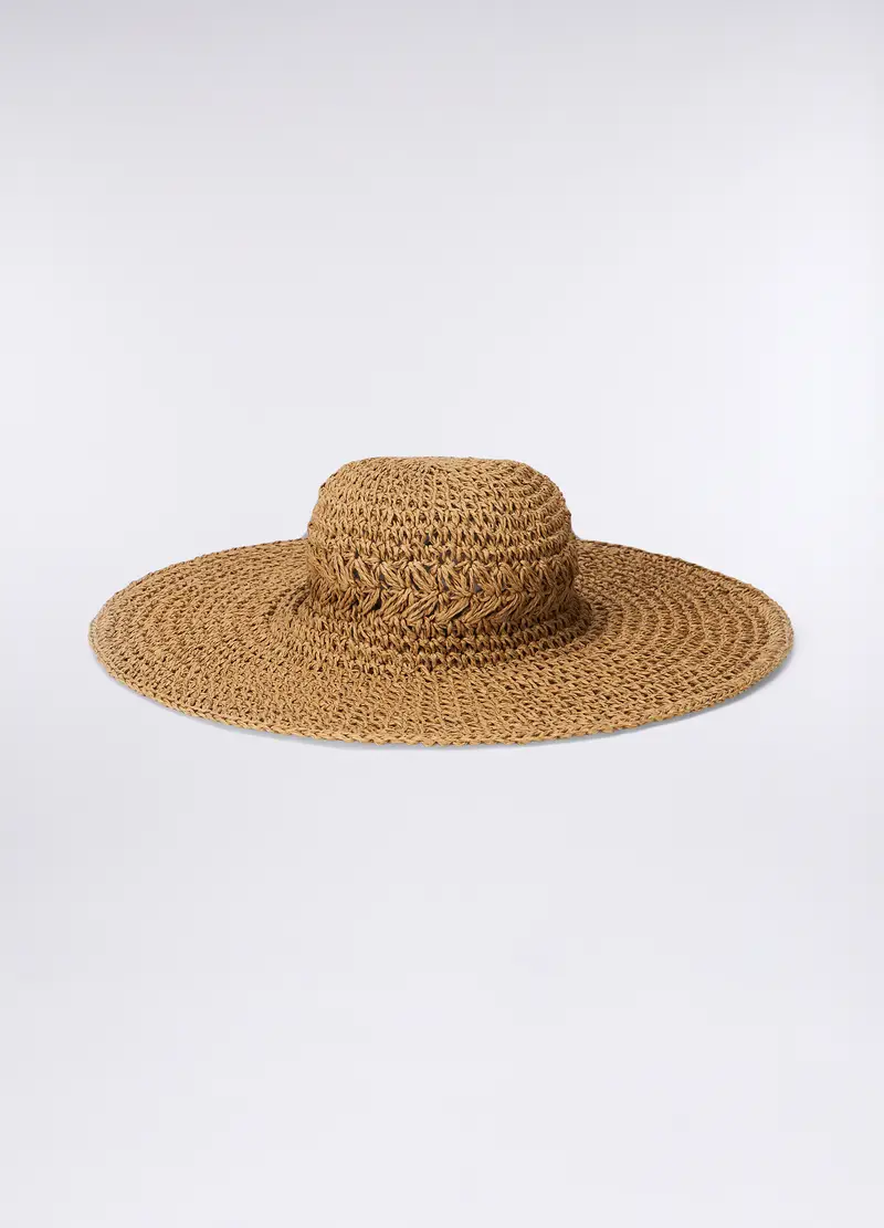 Cappello In Carta Tessile Donna, Marrone chiaro miniatura 3