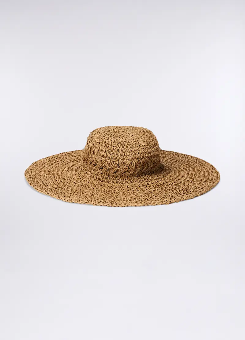 Cappello In Carta Tessile Donna, Marrone chiaro