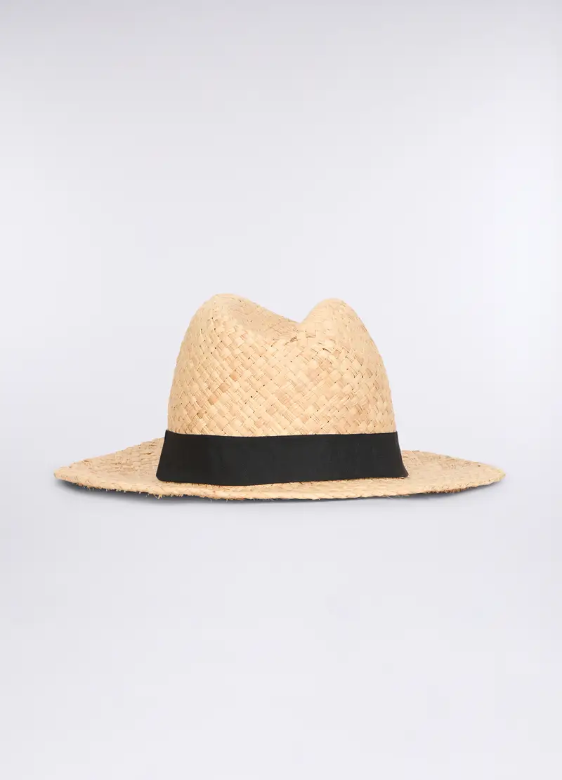 Cappello In Paglia Donna, Beige chiaro miniatura 2