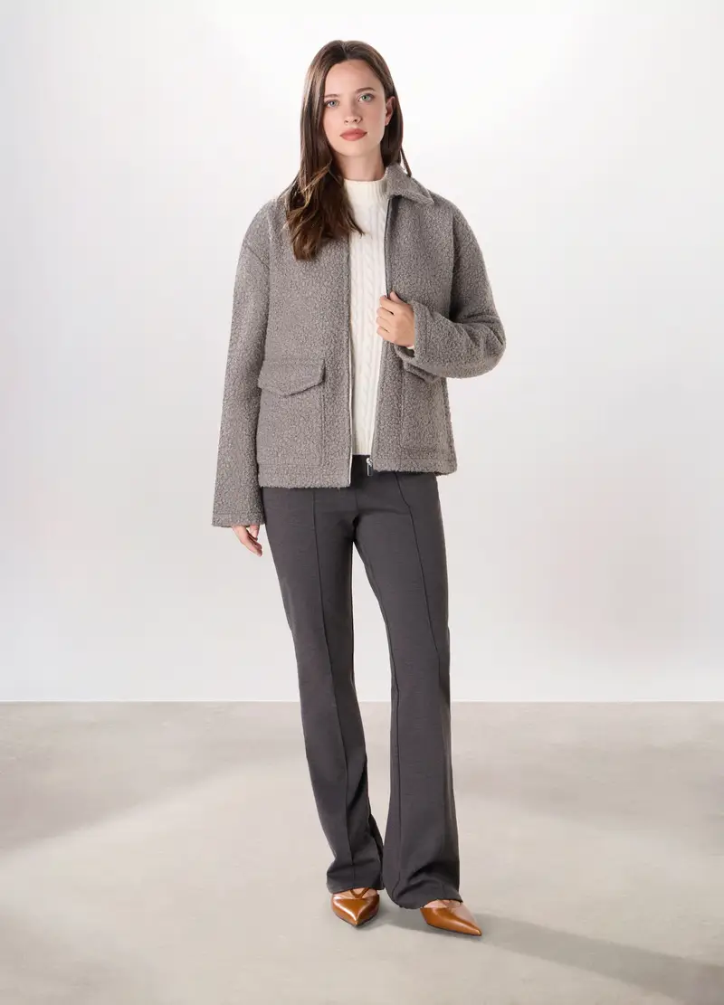 Upim, Cappotto Bouclé Donna, Grigio chiaro, Taglia: XS