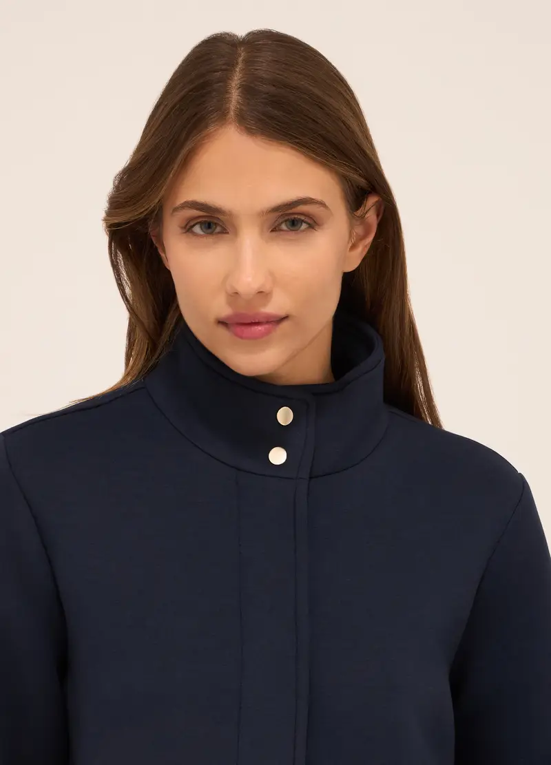 Upim, Cappotto In Neoprene Donna, Blu navy, Taglia: XS miniatura 2