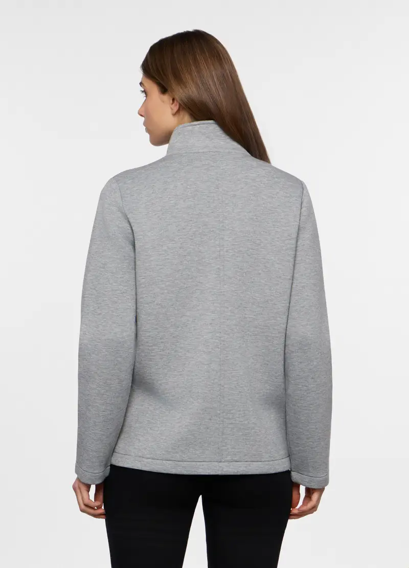 Cappotto In Neoprene Donna, Grigio chiaro melange miniatura 2