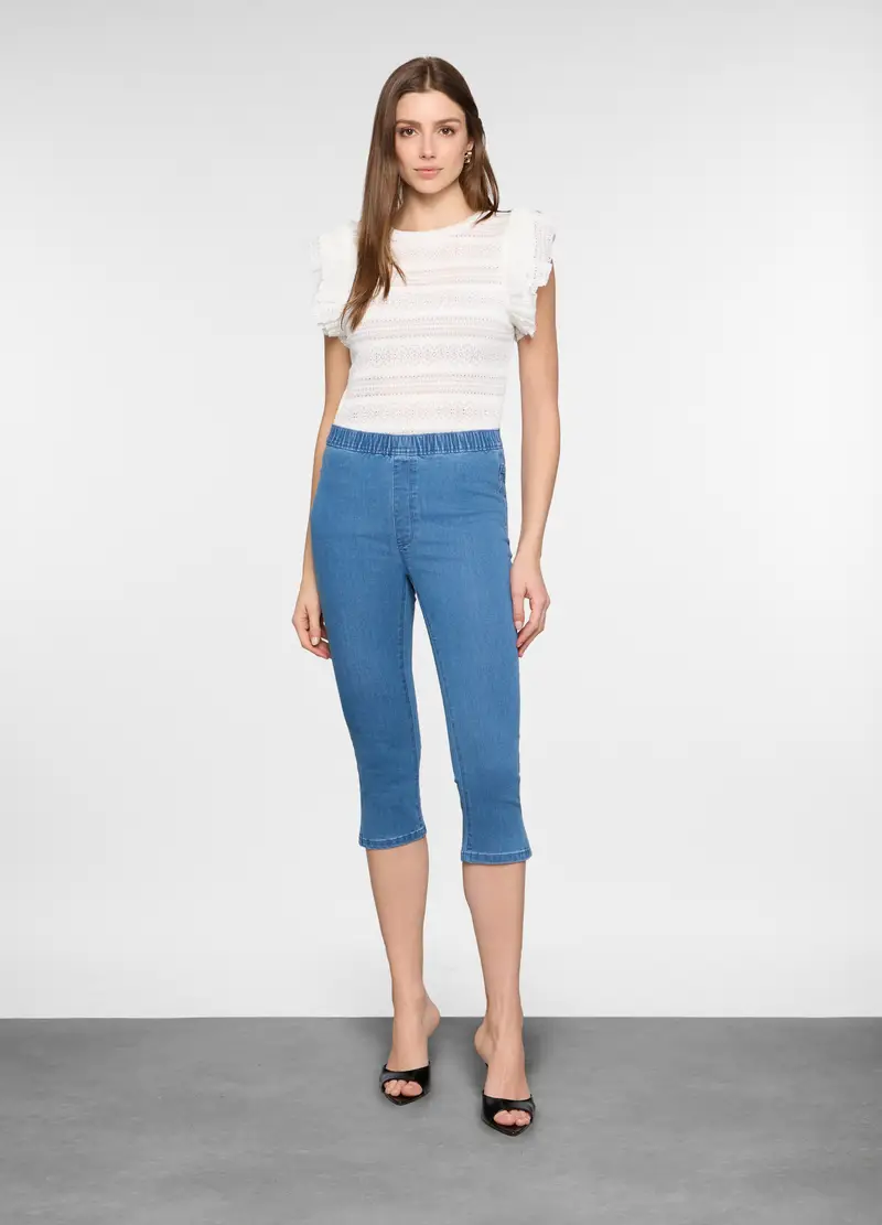 Capri Fit Slim In Denim Stretch Donna, Azzurro chiaro