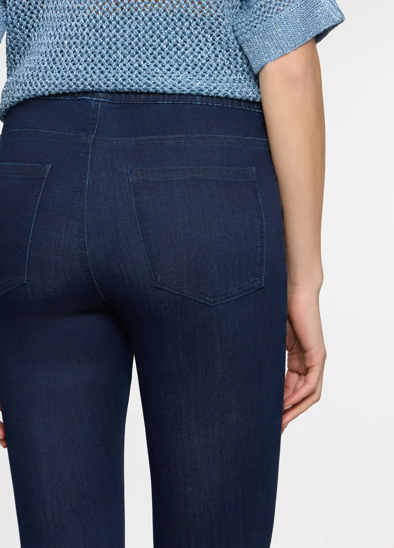 Capri Fit Slim In Denim Stretch Donna, Blu scuro miniatura 3