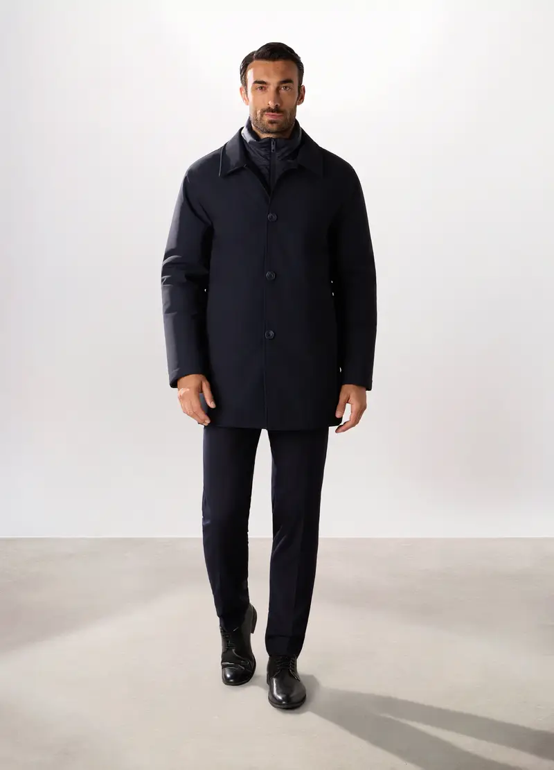 Car Coat Imbottito Uomo, Blu scuro