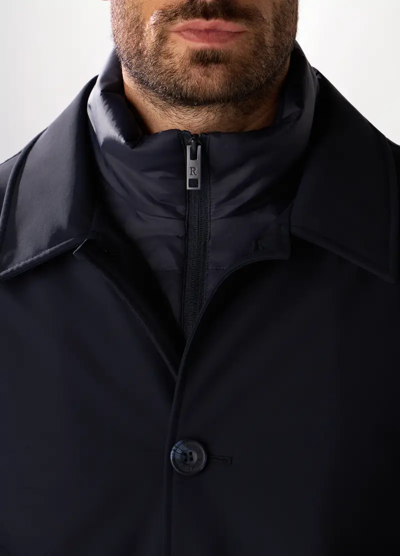 Car Coat Imbottito Uomo, Blu scuro miniatura 3