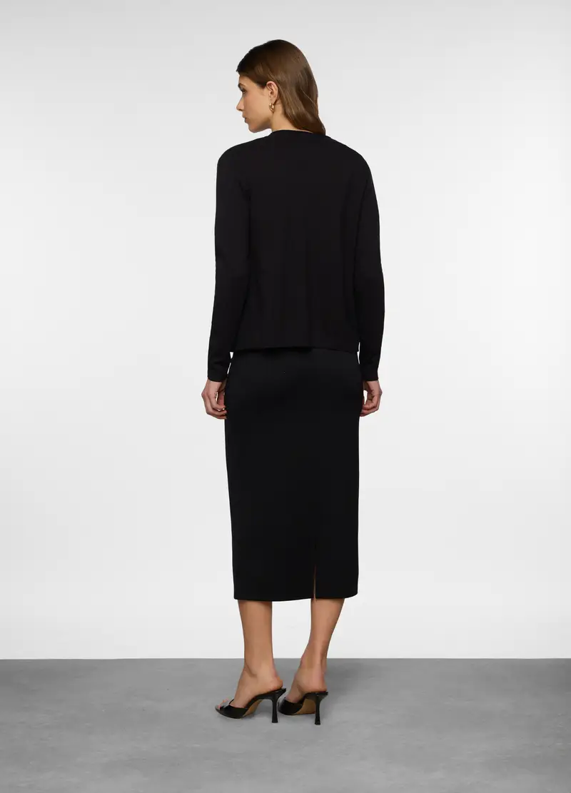 Cardigan Aperto Donna, Nero miniatura 2