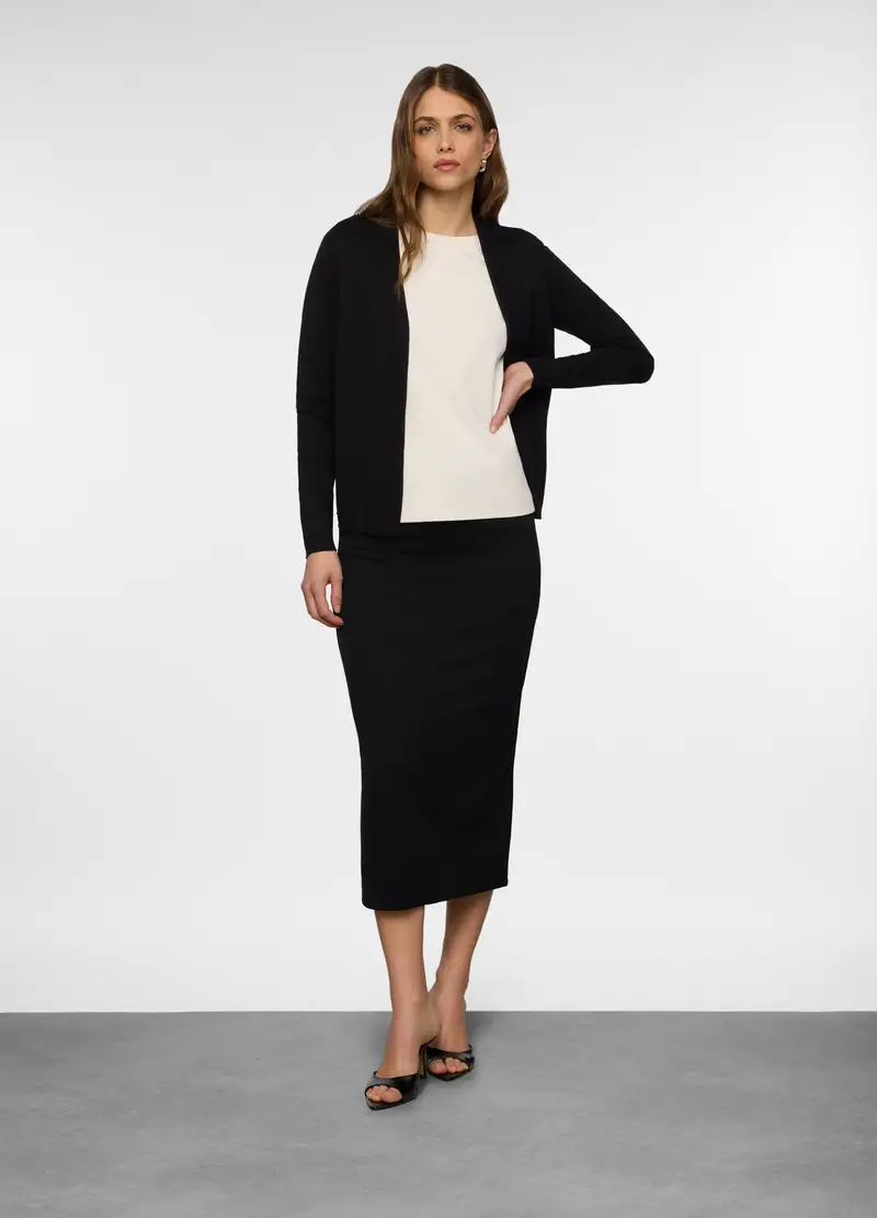 Cardigan Aperto Donna, Nero