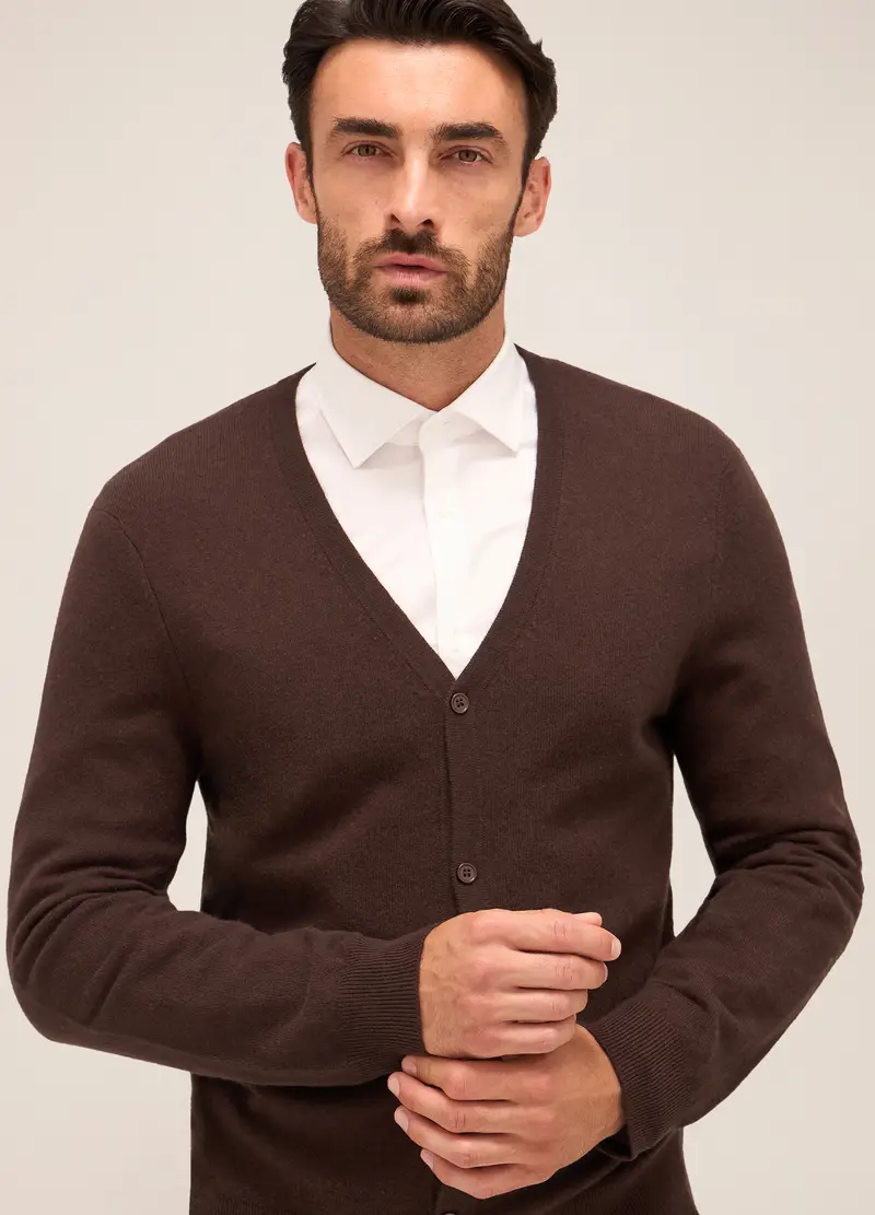 Upim Cardigan Uomo Marrone 2831861 miniatura 3