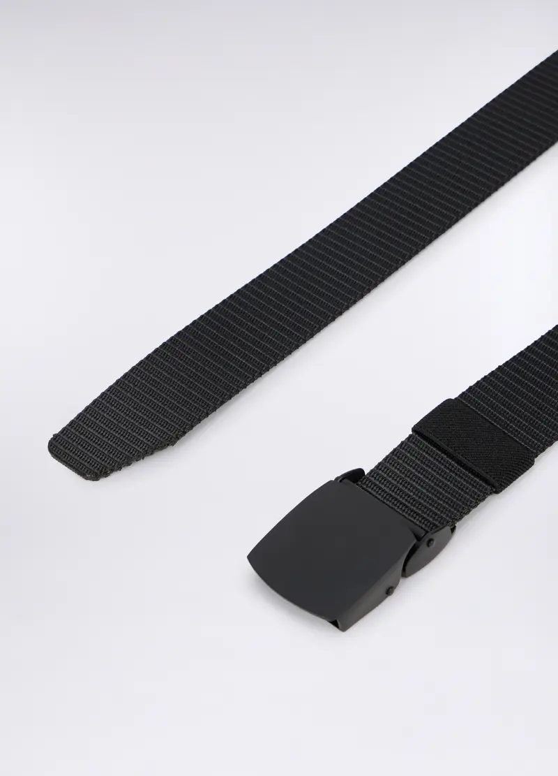 Cintura A Nastro In Poliuretano Uomo, Nero miniatura 2