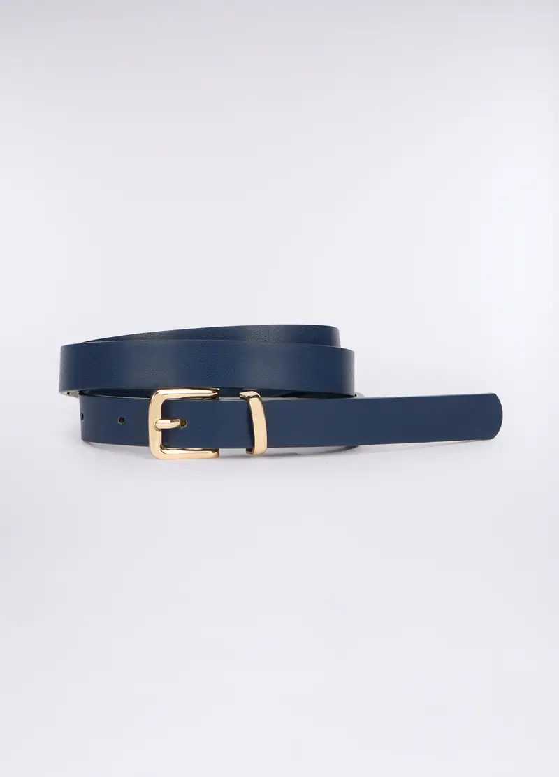 Cintura In Eco Pelle Donna, Blu