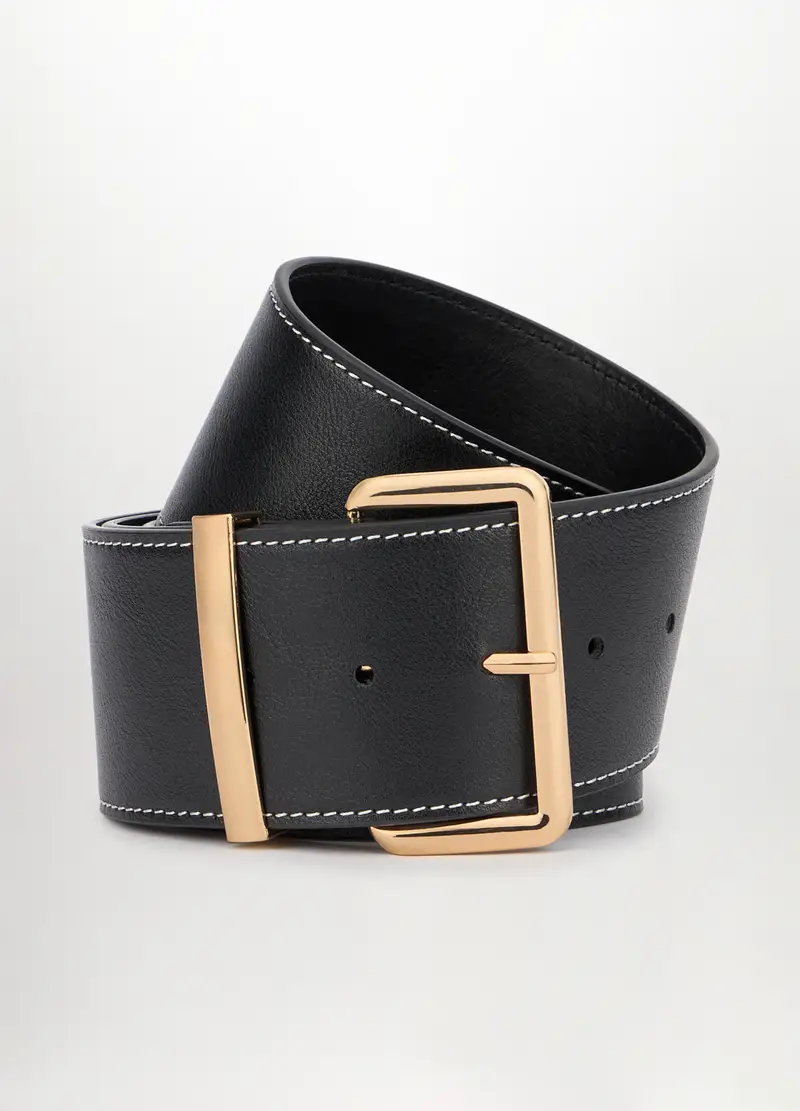 Cintura In Eco Pelle Donna, Nero