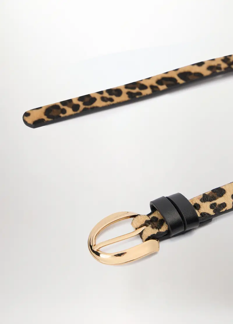 Cintura In Ecopelle Animalier Donna, Animalier miniatura 2