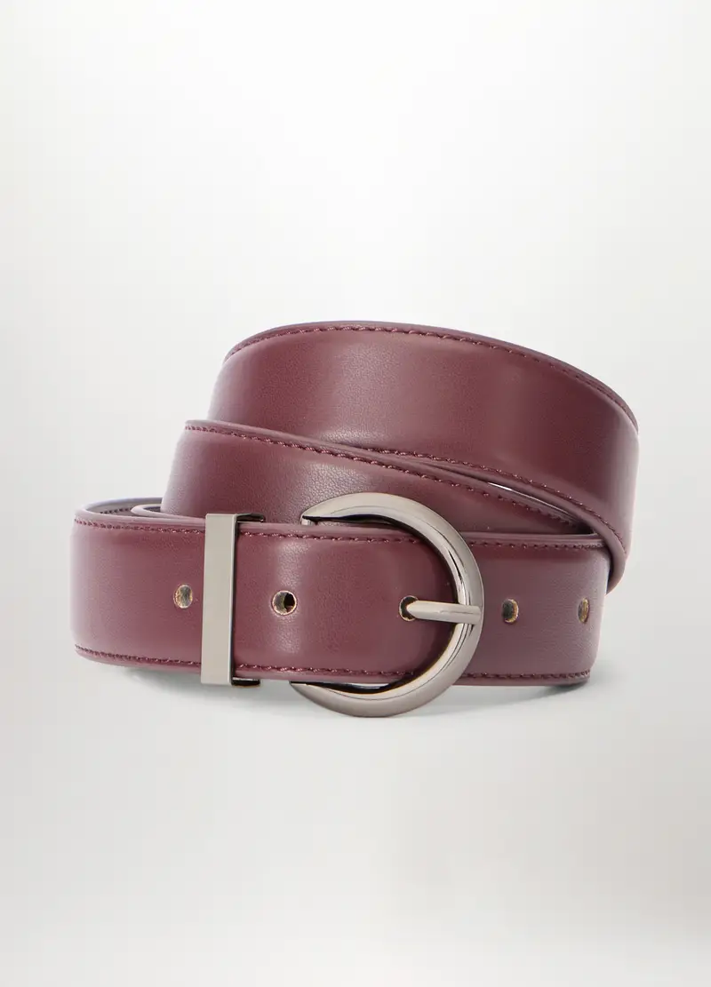 Cintura In Ecopelle Donna, Rosso bordeaux