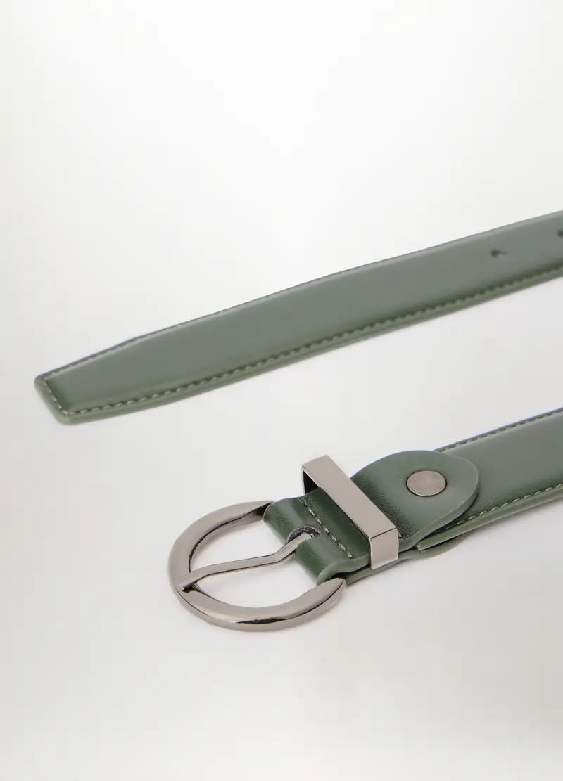 Cintura In Ecopelle Donna, Verde scuro miniatura 2