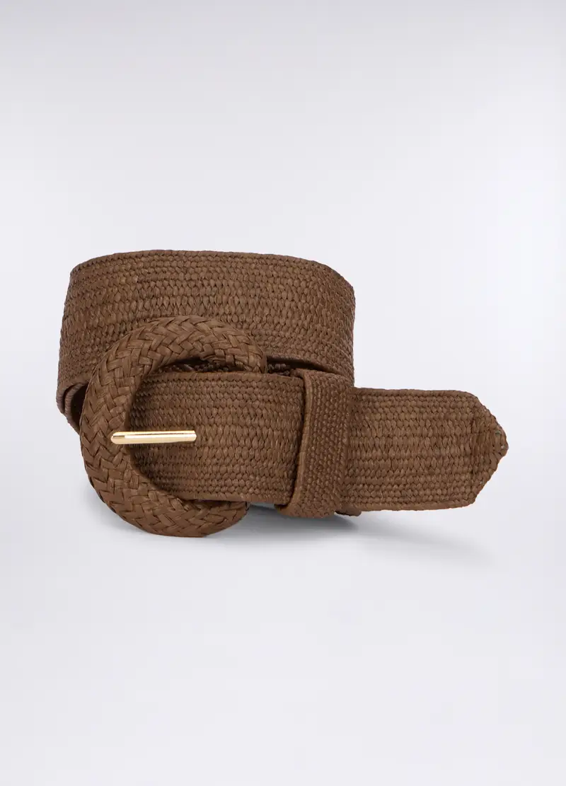 Cintura In Paglia Donna, Marrone