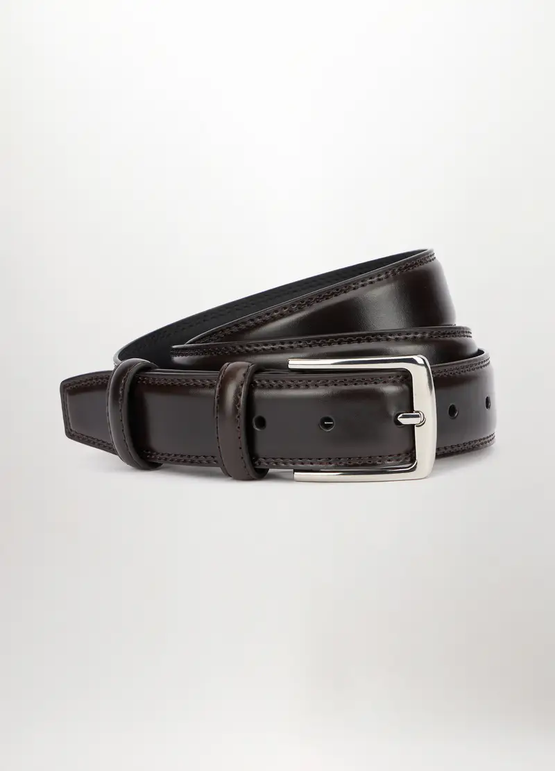 Upim, Cintura In Vera Pelle Uomo, Marrone testa di moro, Taglia: 90-95 cm