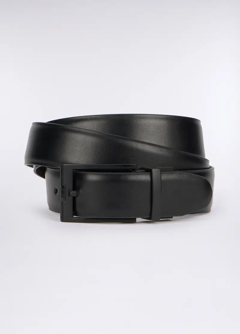 Cintura In Vera Pelle Uomo, Nero