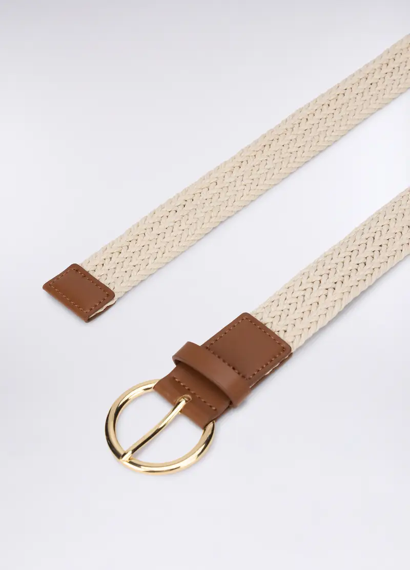Cintura Intrecciata Donna, Bianco miniatura 2