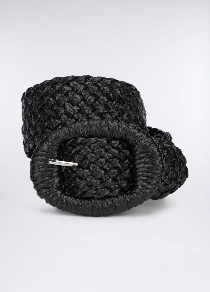 Cintura Intrecciata Donna, Nero