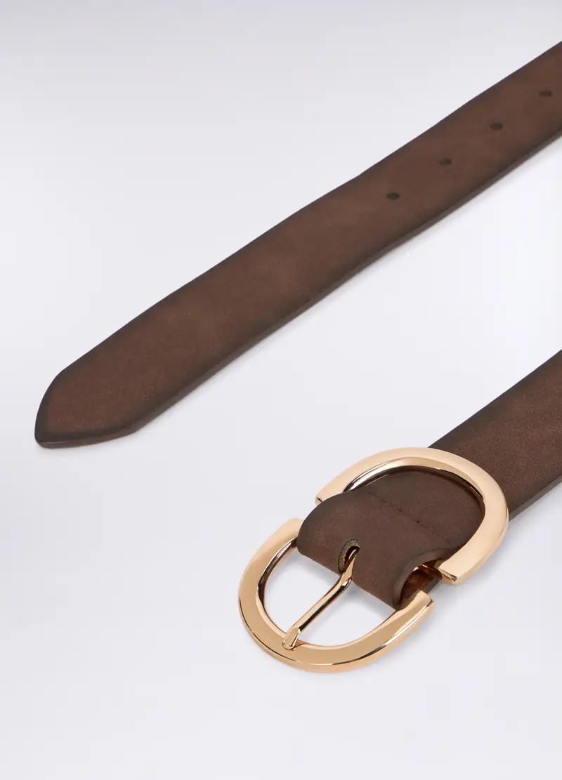 Cintura Scamosciata Donna, Beige chiaro miniatura 2