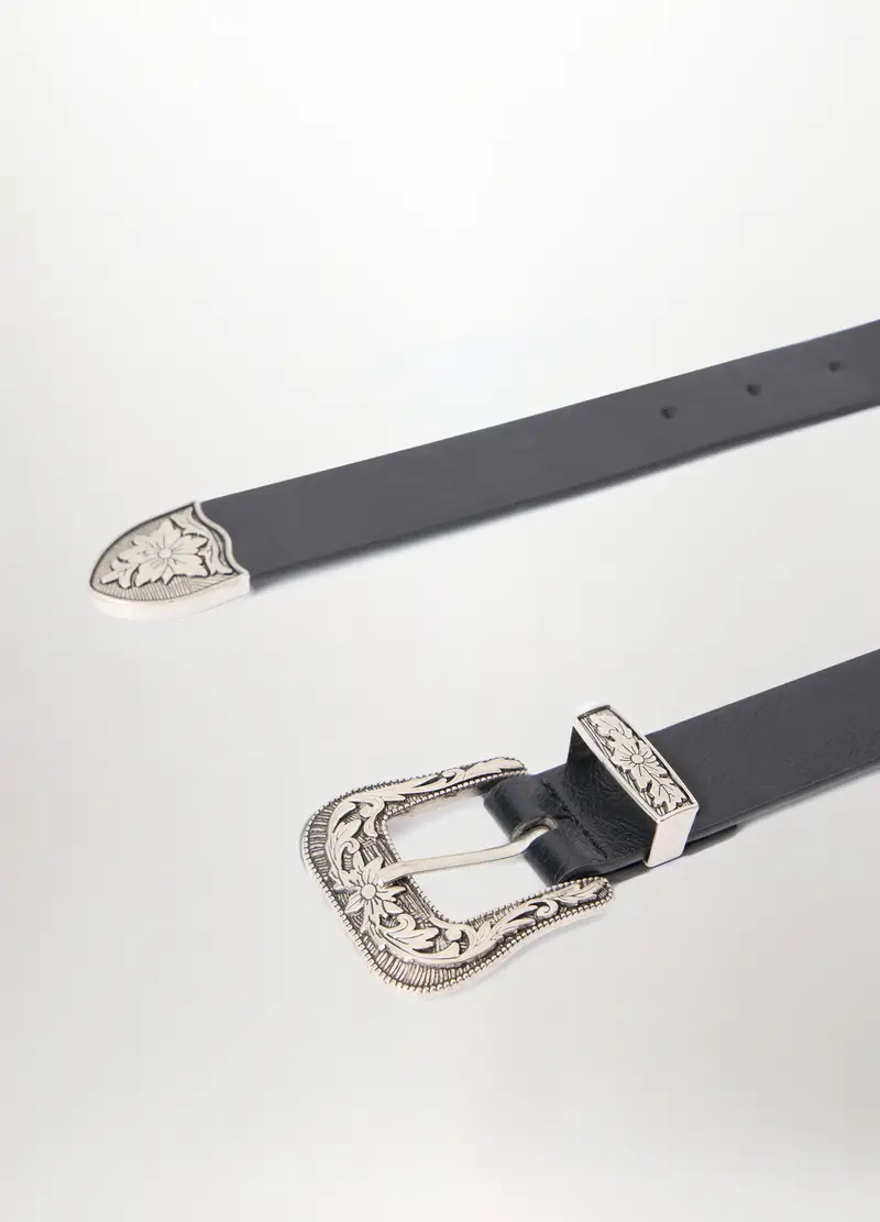 Cintura Western In Ecopelle Donna, Nero miniatura 2