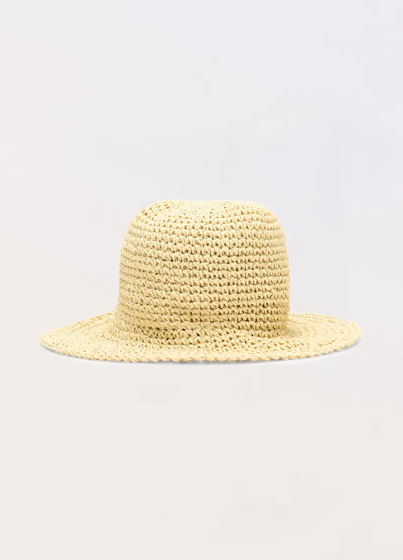Cloche Crochet Donna, Beige chiaro