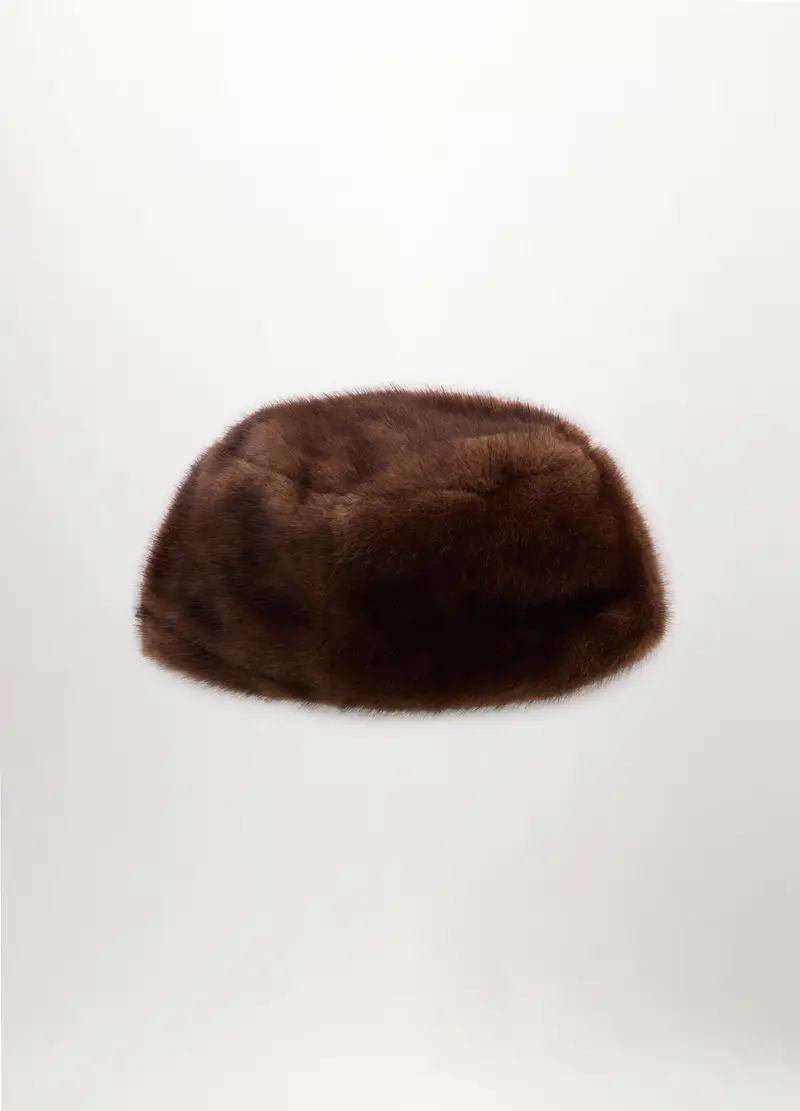 Cloche In Eco Fur Donna, Marrone scuro miniatura 2