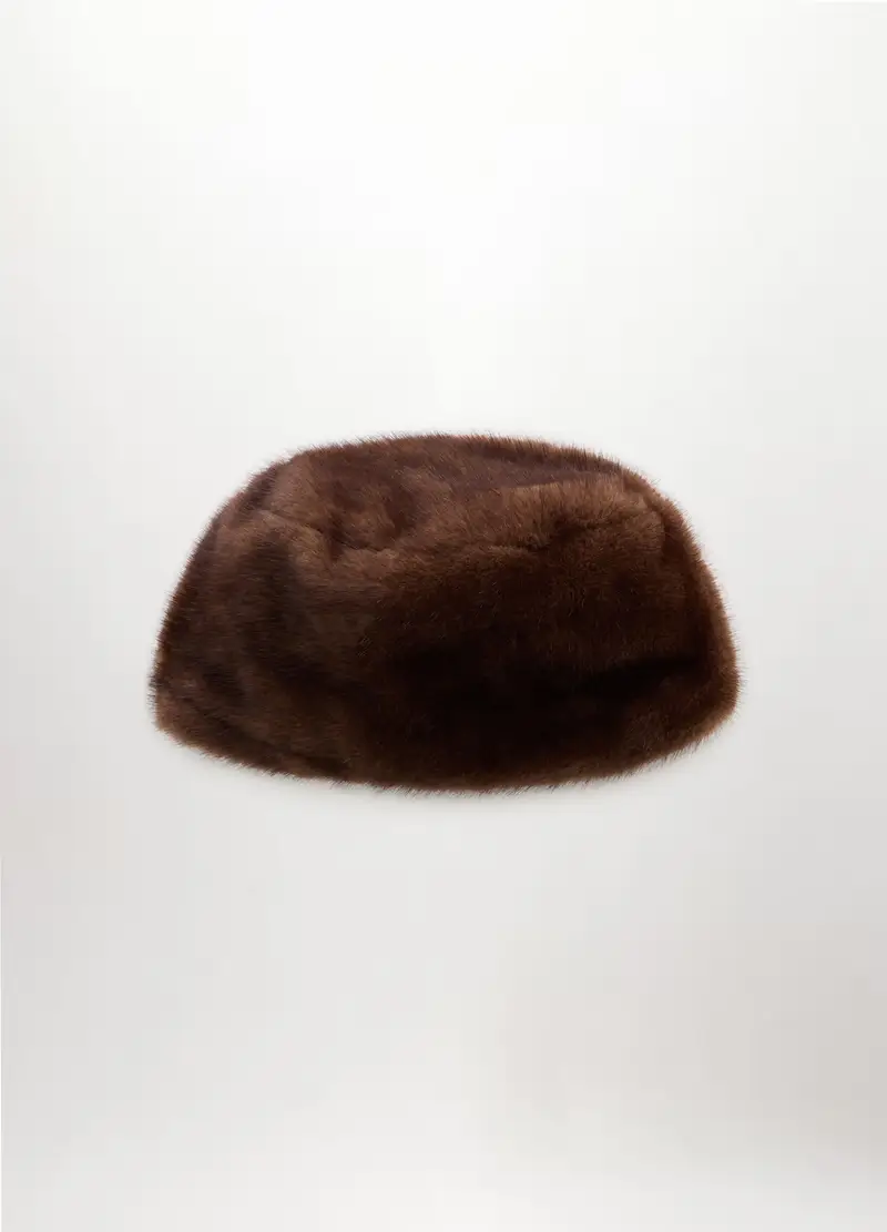 Cloche In Eco Fur Donna, Marrone scuro