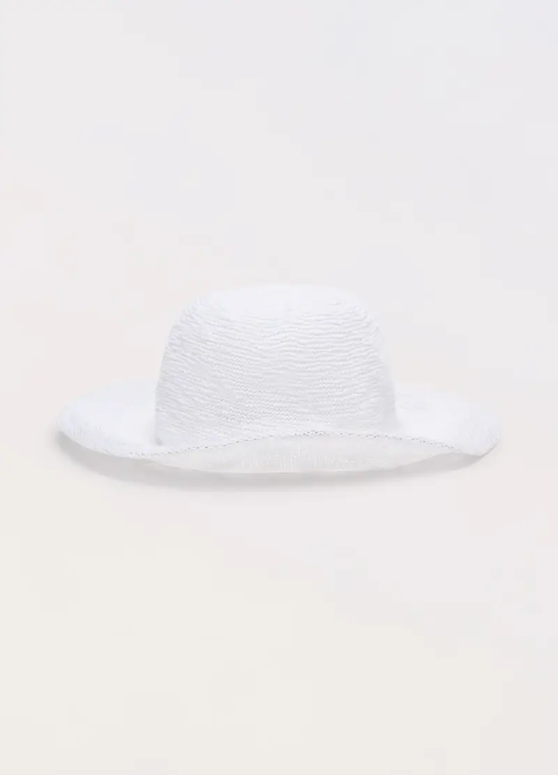 Cloche In Tessuto Donna, Bianco gesso