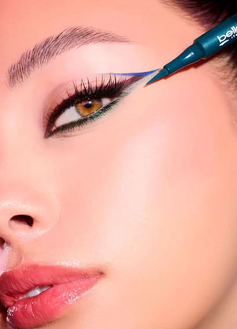 Color Liner - Eyeliner Colorato, Unisex, Blu scuro