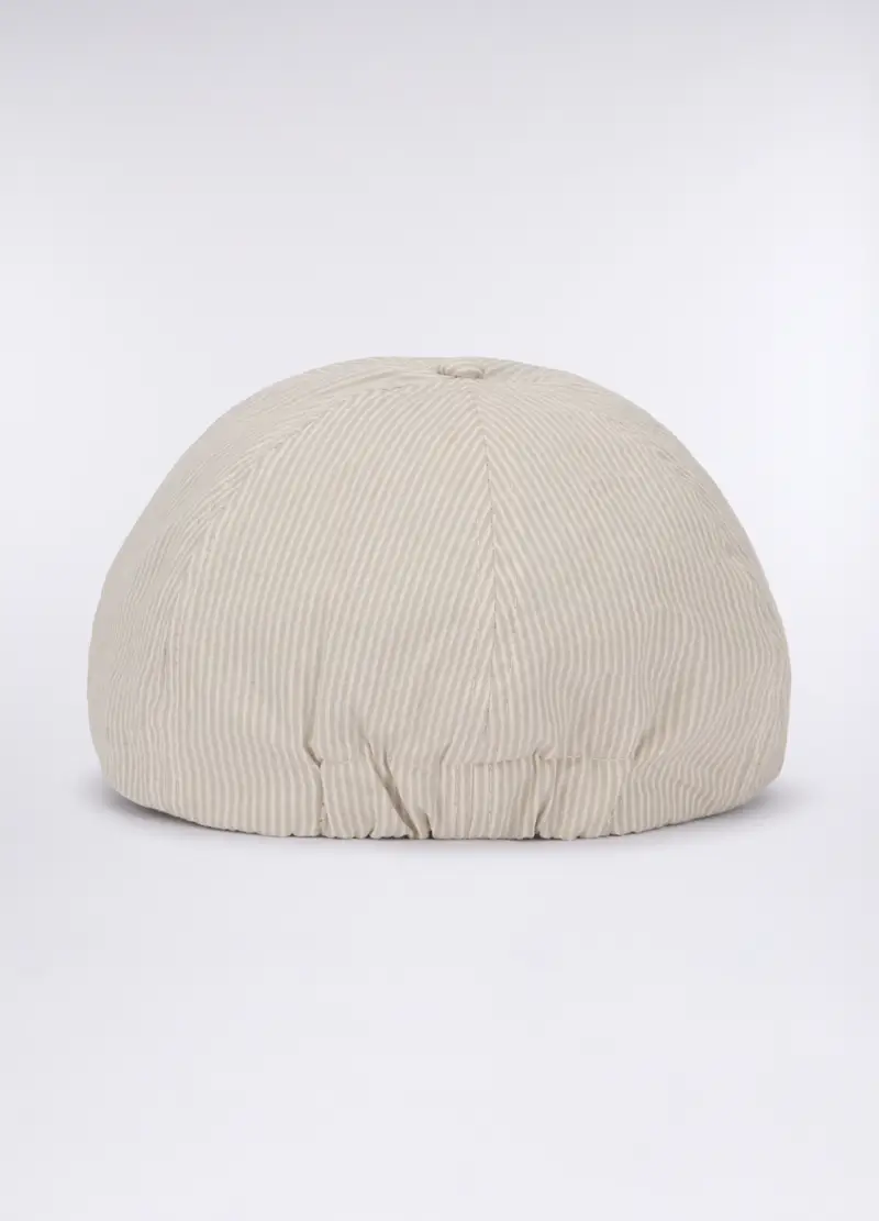 Coppola In Seersucker A Righe Uomo, Bianco/Beige miniatura 2