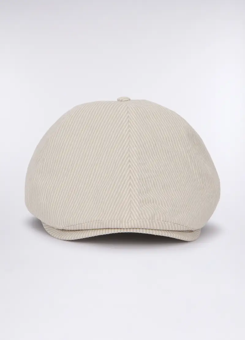 Coppola In Seersucker A Righe Uomo, Bianco/Beige