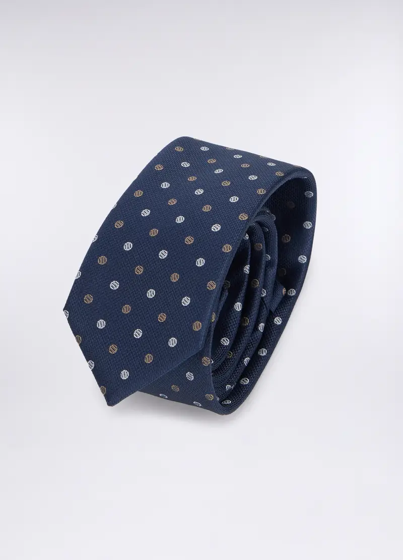 Cravatta A Pois Uomo, Blu scuro miniatura 2