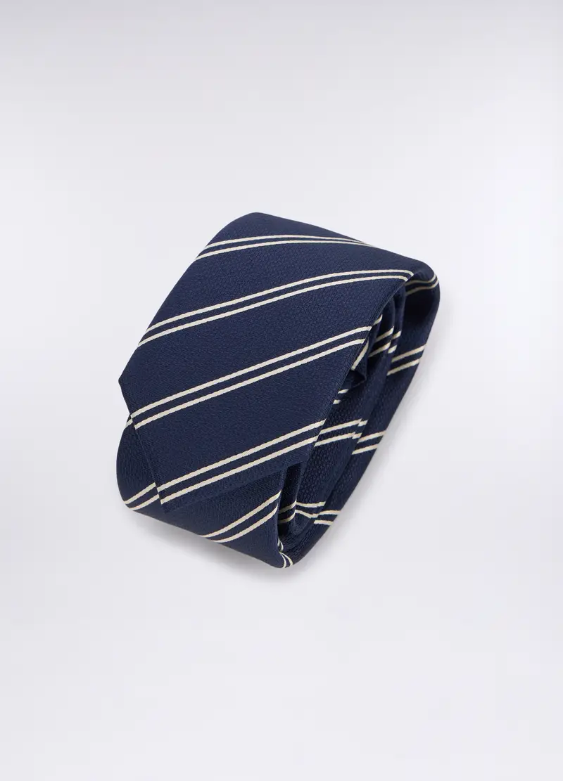Cravatta A Righe Uomo, Blu scuro miniatura 2
