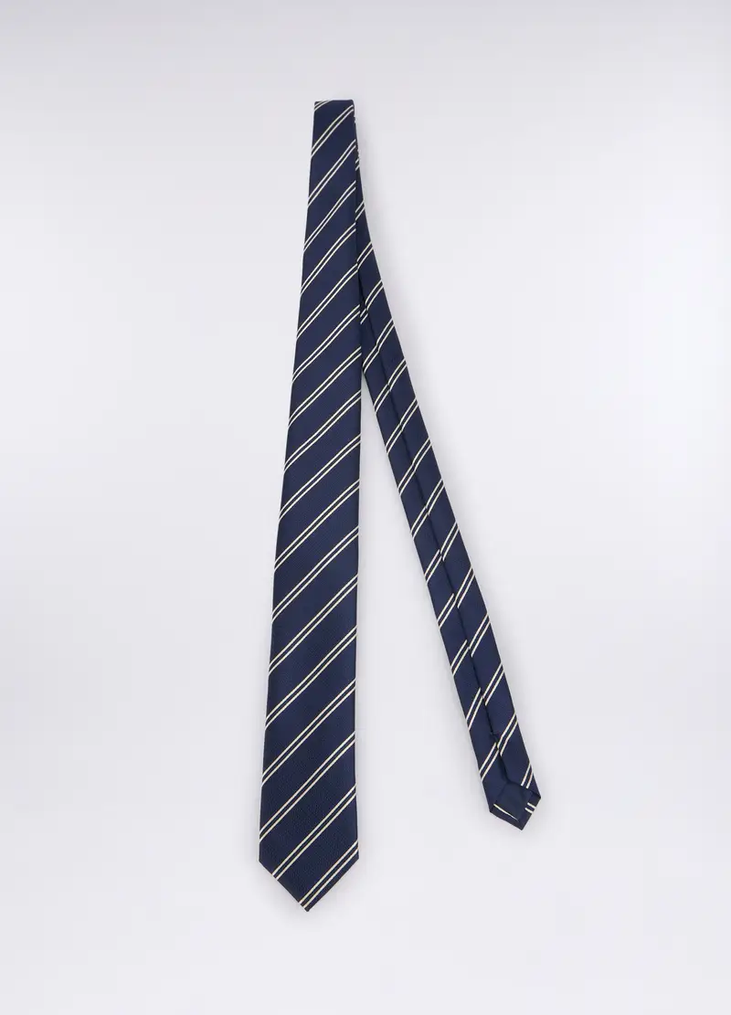 Cravatta A Righe Uomo, Blu scuro