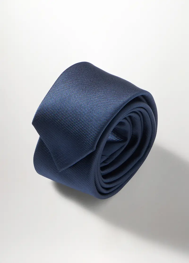 Cravatta Slim Effetto Twill Uomo, Azzurro celeste miniatura 2