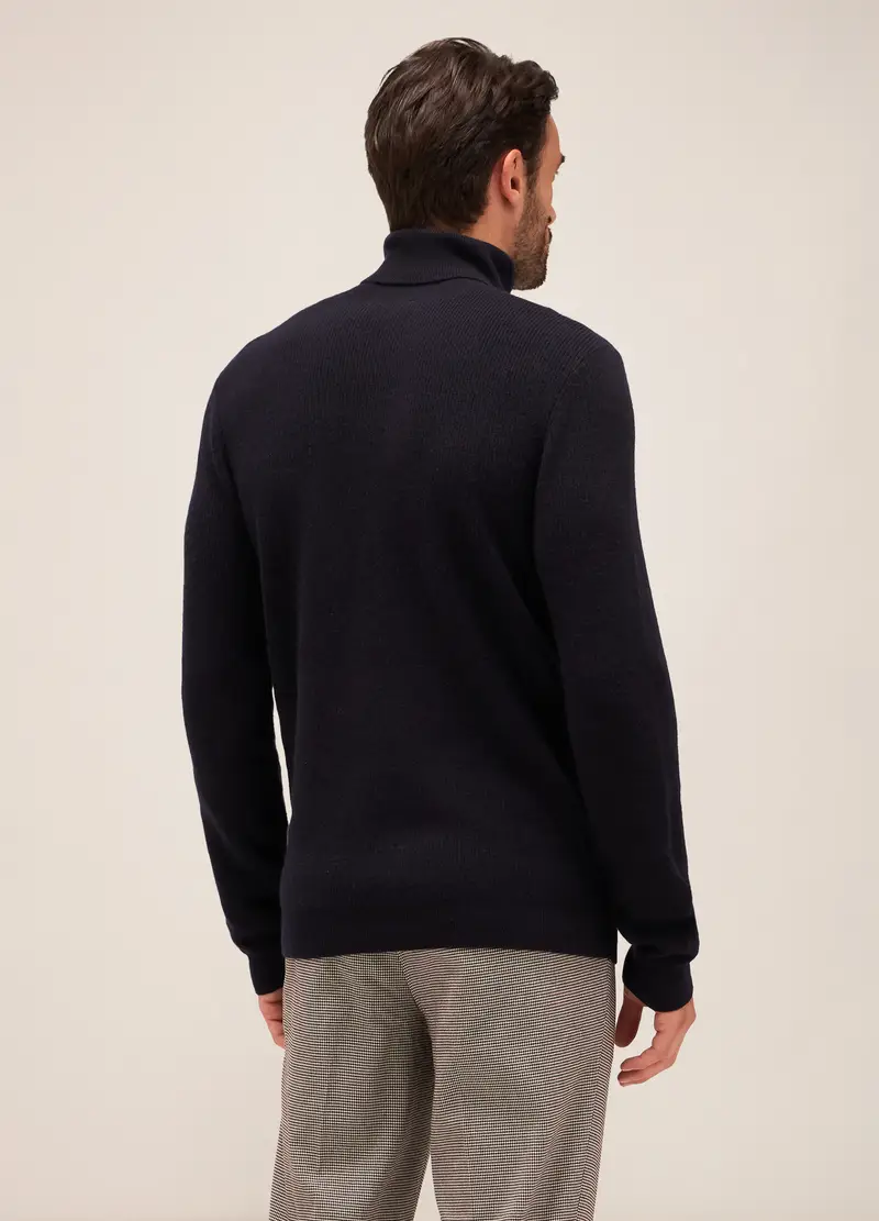 Dolcevita In Lambswool Uomo, Nero miniatura 2