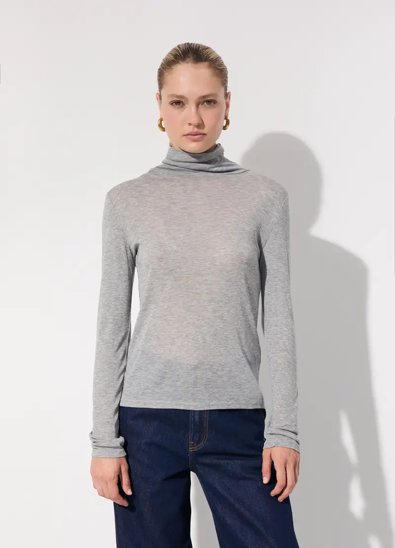 Dolcevita In Misto Lana Donna, Unisex, Grigio melange miniatura 2