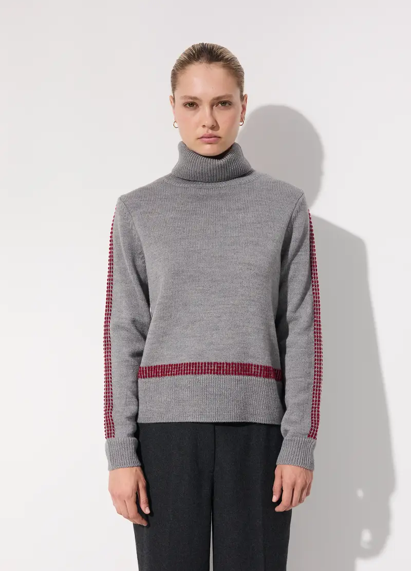 Dolcevita In Misto Lana Donna, Unisex, Grigio melange miniatura 2