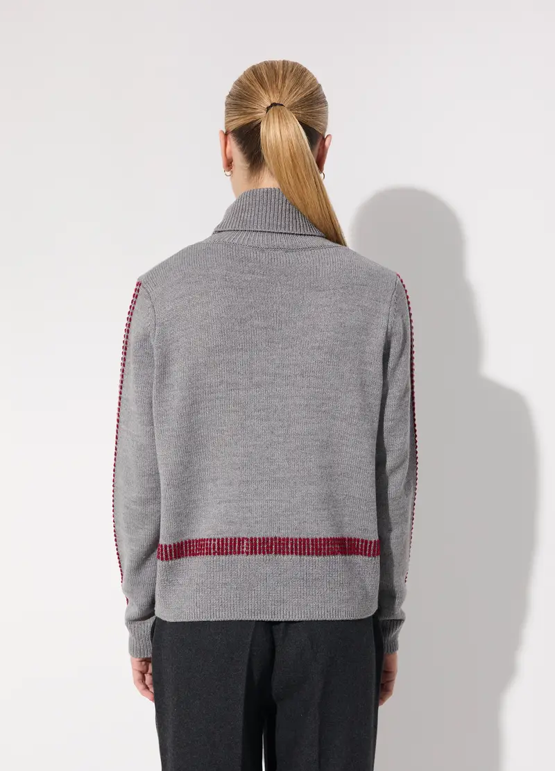 Dolcevita In Misto Lana Donna, Unisex, Grigio melange miniatura 3