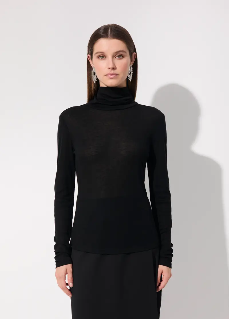 Dolcevita In Misto Lana Donna, Unisex, Nero miniatura 2