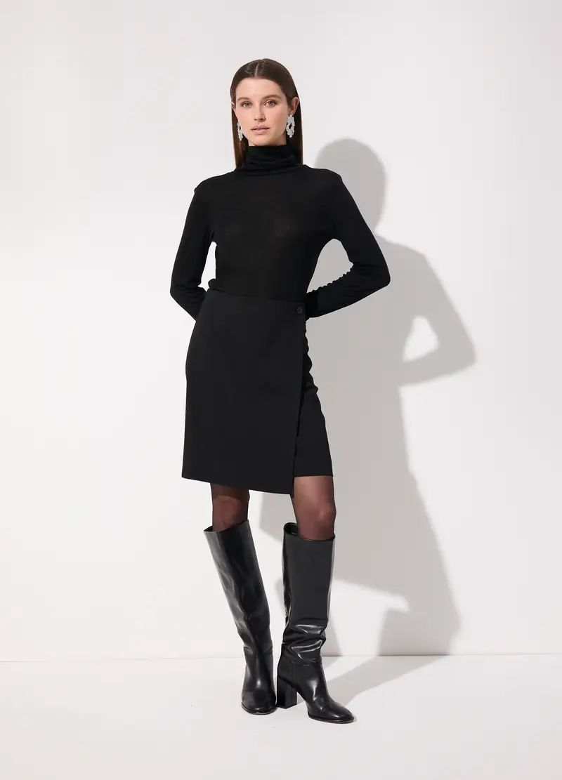 Dolcevita In Misto Lana Donna, Unisex, Nero