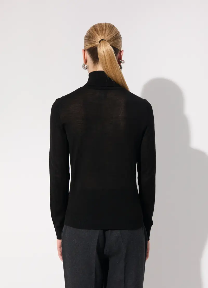 Dolcevita In Misto Lana Donna, Unisex, Nero miniatura 3