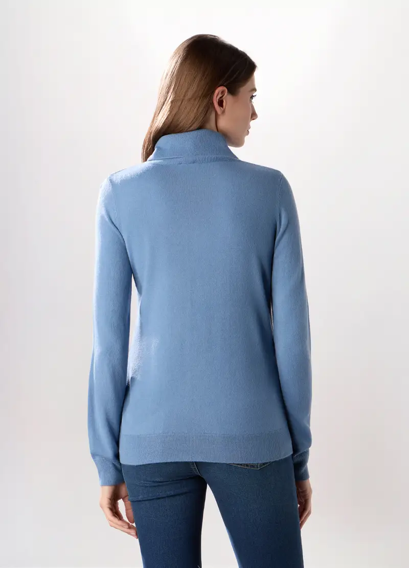 Dolcevita Tricot Donna, Azzurro carta da zucchero miniatura 2