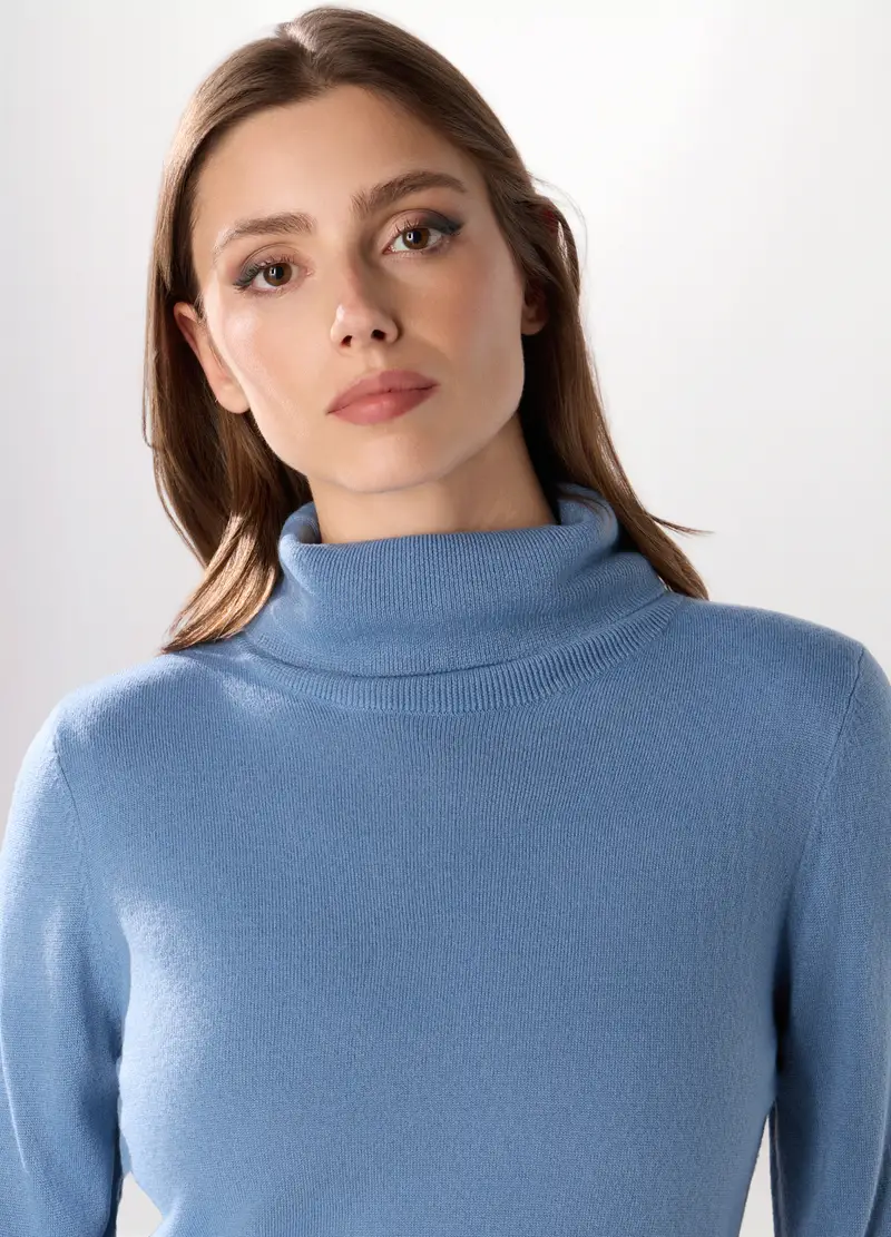 Dolcevita Tricot Donna, Azzurro carta da zucchero miniatura 3