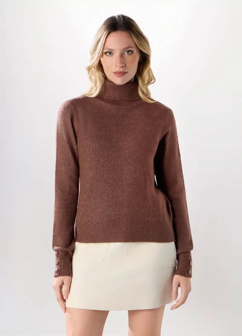 Dolcevita Tricot Donna, Marrone antilope