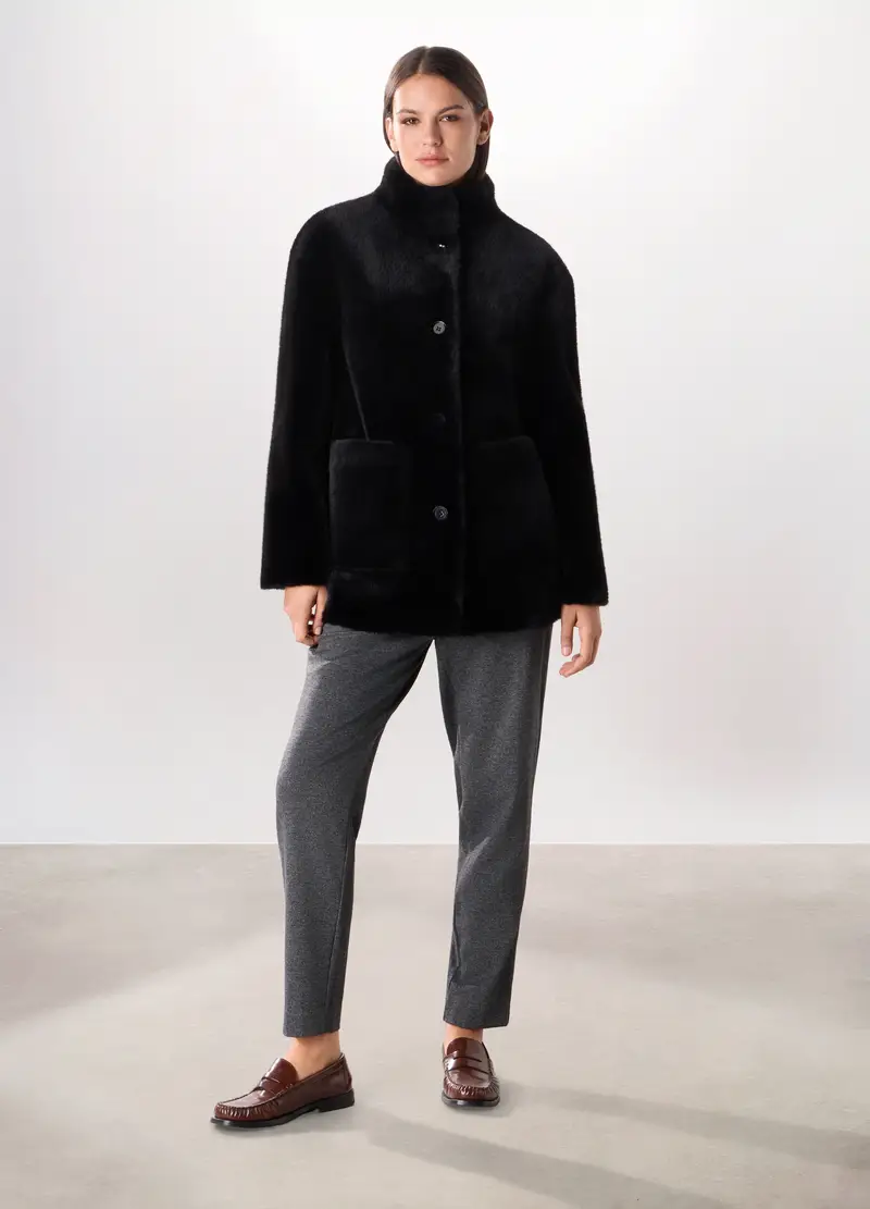 Eco Pelliccia Donna, Nero