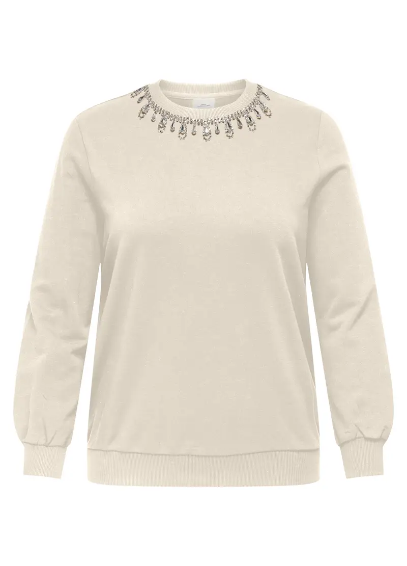 Felpa A Maniche Lunghe Regular Fit, Unisex, Bianco