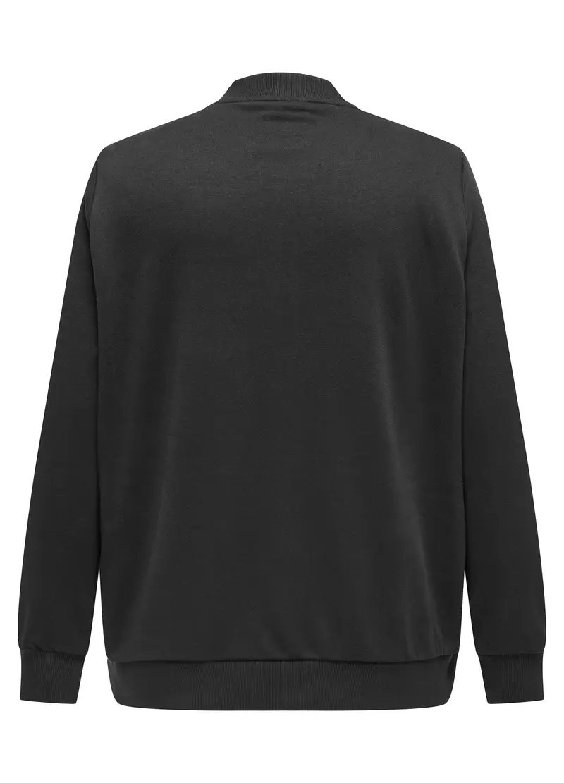 Felpa A Maniche Lunghe Regular Fit, Unisex, Nero miniatura 2